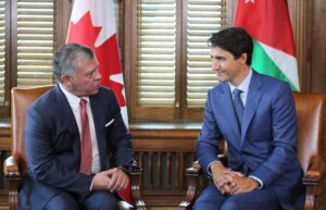 Prime Minister Justin Trudeau speaks with His Majesty King Abdullah II of Jordan