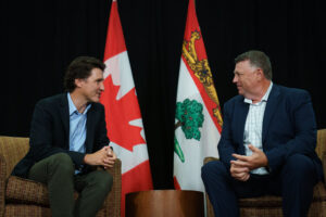 Prime Minister Justin Trudeau meets with Prince Edward Island Premier Dennis King