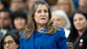 Chrystia Freeland resigning from cabinet hours before fiscal update