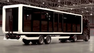 Luxury glass trailer unfolds into a spacious home in just 15 minutes